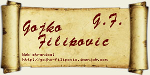 Gojko Filipović vizit kartica